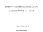 Week 2 : Land Development Considerations